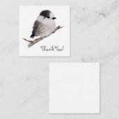 Grey Jay Bird bedankbriefje Notitiekaartje (Voorkant / Achterkant)