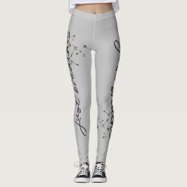 Grey Just Breathe Dandelion Inspirerend Yoga Leggings