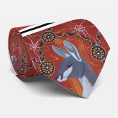 Grey Kangaroo Aboriginal Stropdas (Opgerold)