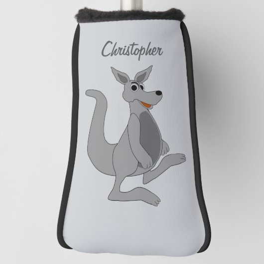 Grey Kangaroo Design Golfheadcover (Draai 90)