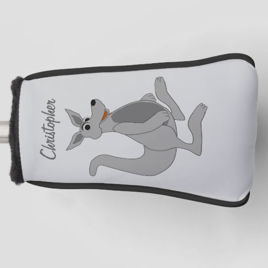 Grey Kangaroo Design Golfheadcover (Voorkant)
