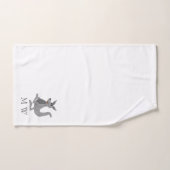 Grey Kangaroo Design Monogrammed Bad Handdoek (Handdoek)