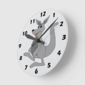 Grey Kangaroo Design Ronde Klok (Hoek)