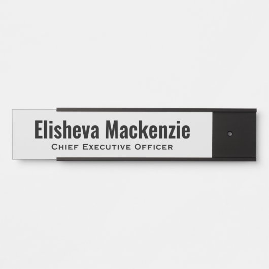 Grey Kantoor Deurnaam Bord Deurbordje (Voorkant)
