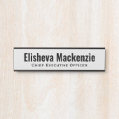 Grey Kantoor Deurnaam Bord Deurbordje (Voorkant)