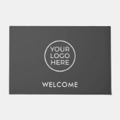 Grey Kantoor Welkom Business Logo Deurmat (Voorkant)