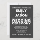 Grey Keep Calm en Marry on Wedding Inviting Kaart (Achterkant)