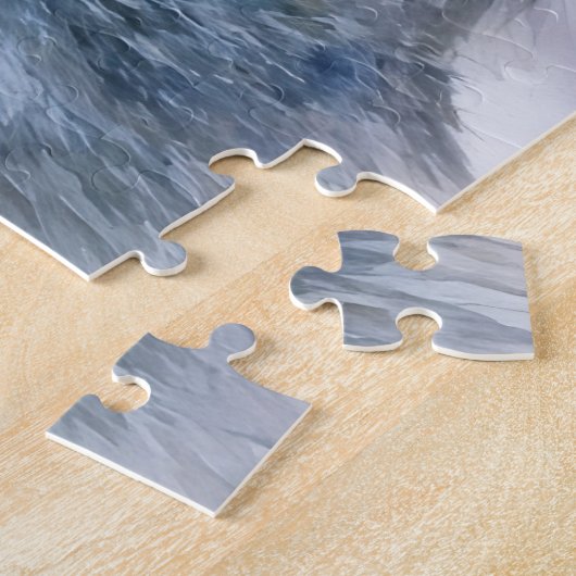 Grey Kitten Cat Art Puzzel (Zijkant)