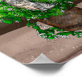 Grey Kitten in Bucket of Catnip Poster (Hoek)