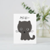 Grey Kitten Meow Briefkaart (Staand voorkant)