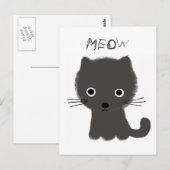Grey Kitten Meow Briefkaart (Voorkant / Achterkant)