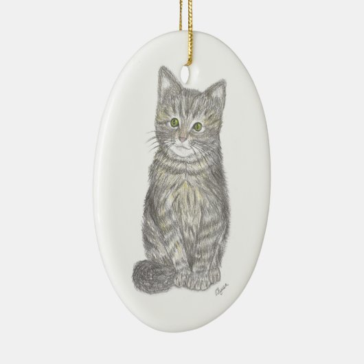Grey Kitten Ornament (Rechts)
