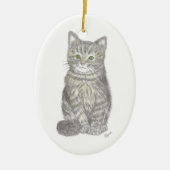 Grey Kitten Ornament (Voorkant)