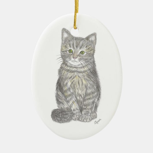 Grey Kitten Ornament (Voorkant)