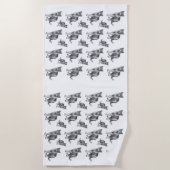 Grey kitten strandlaken (Voorkant)