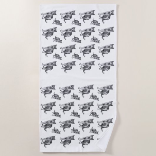 Grey kitten strandlaken (Voorkant)