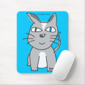 Grey Kitty Cat Mousepad Muismat (Met muis)
