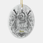 Grey Knight Family Crest Achternaam Keramisch Ornament (Rechts)