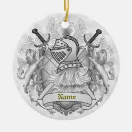 Grey Knight Family Crest Achternaam Keramisch Ornament