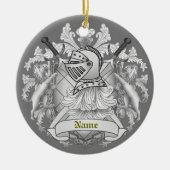 Grey Knight Family Crest Achternaam ornament (Voorkant)
