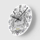 Grey Knight Family Crest Achternaam Ronde Klok (Hoek)