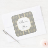 Grey Lace bruiloft dank u Stickers (Envelop)