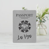 Grey Las Vegas Passport Bewaar de datum Save The Date (Staand voorkant)