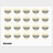 Grey Lemon Damask Dank u bruiloft gunst Labels (Vel)
