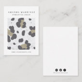 Grey Leopard Pattern Earring Display Visitekaartje (Voorkant / Achterkant)