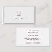 Grey Lijst Attorney Justice Scale Professional Visitekaartje (Voorkant / Achterkant)