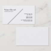 Grey Line Black White Consultant Visitekaartje (Voorkant / Achterkant)