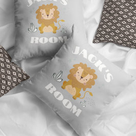 Grey Lion Gepersonaliseerd kinderkamer Kinder kame Kussen