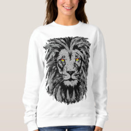 Grey Lion Head - Lion Portrait - Lion Sweatshirt