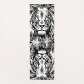 Grey Lion Head - Lion Portret Tekening - Lion Yoga Yogamat (Voorkant)