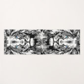 Grey Lion Head - Lion Portret Tekening - Lion Yoga Yogamat (Voorkant (horizontaal))