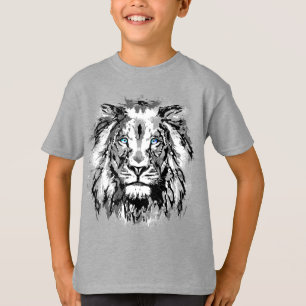 Grey Lion Head - Realistic Lion Shirt - Lion Face