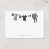 Grey Little Clothes Luier Raffle Tickets Informatiekaartje (Achterkant)