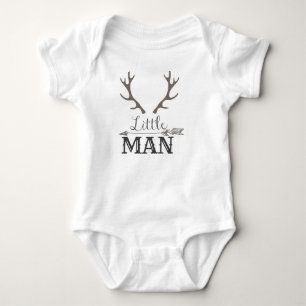 Grey Little Man Romper