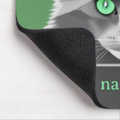 Grey Long Fur Cat - Nebelung - eigen naam / Slogan Muismat (Hoek)