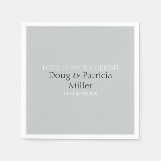 Grey Love Honor Cherish Servet (Voorkant)