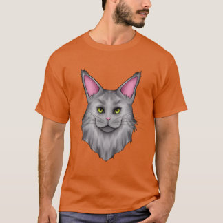 Grey Mainecoon Cat T-shirt