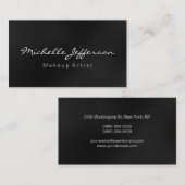 Grey Makeup Artist Script Profession Visitekaartje (Voorkant / Achterkant)