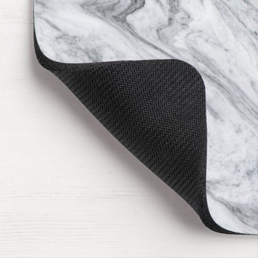 Grey Marble Black, drie Letter-monogram Muismat (Hoek)