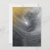 Grey Marble & Gold Streamers Happy Retirement Kaart (Achterkant)