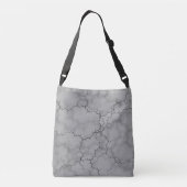 Grey Marble Pattern Vaderdag Crossbody Tas (Achterkant)