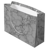 Grey Marble Pattern Vaderdag Groot Cadeauzakje (Achterkant Gekanteld)