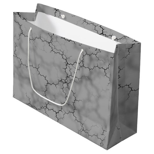 Grey Marble Pattern Vaderdag Groot Cadeauzakje (Voorkant Gekanteld)