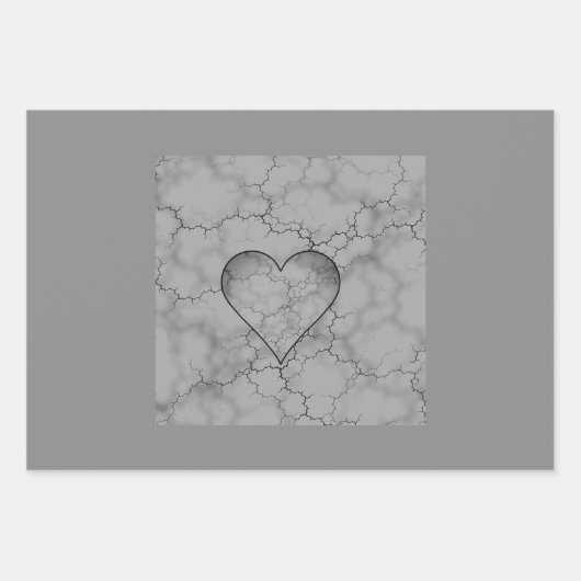 Grey Marble Pattern Vaderdag Inpakpapier Vel (Voorkant 3)