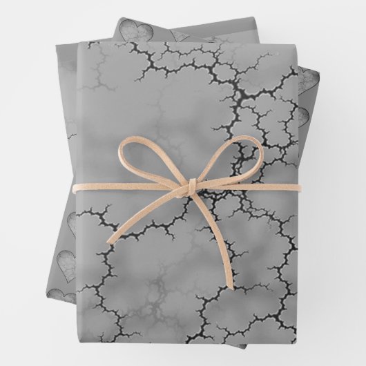 Grey Marble Pattern Vaderdag Inpakpapier Vel (In situ)