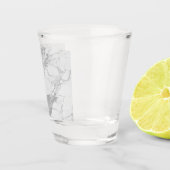 Grey Marble Pattern Vaderdag Shot Glas (Rechts)